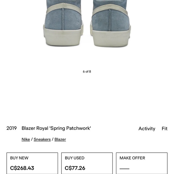 Like NEW Mens Size 8 Nike Blazer Royal- Easter 2018 Hightops - Picture 12 of 14